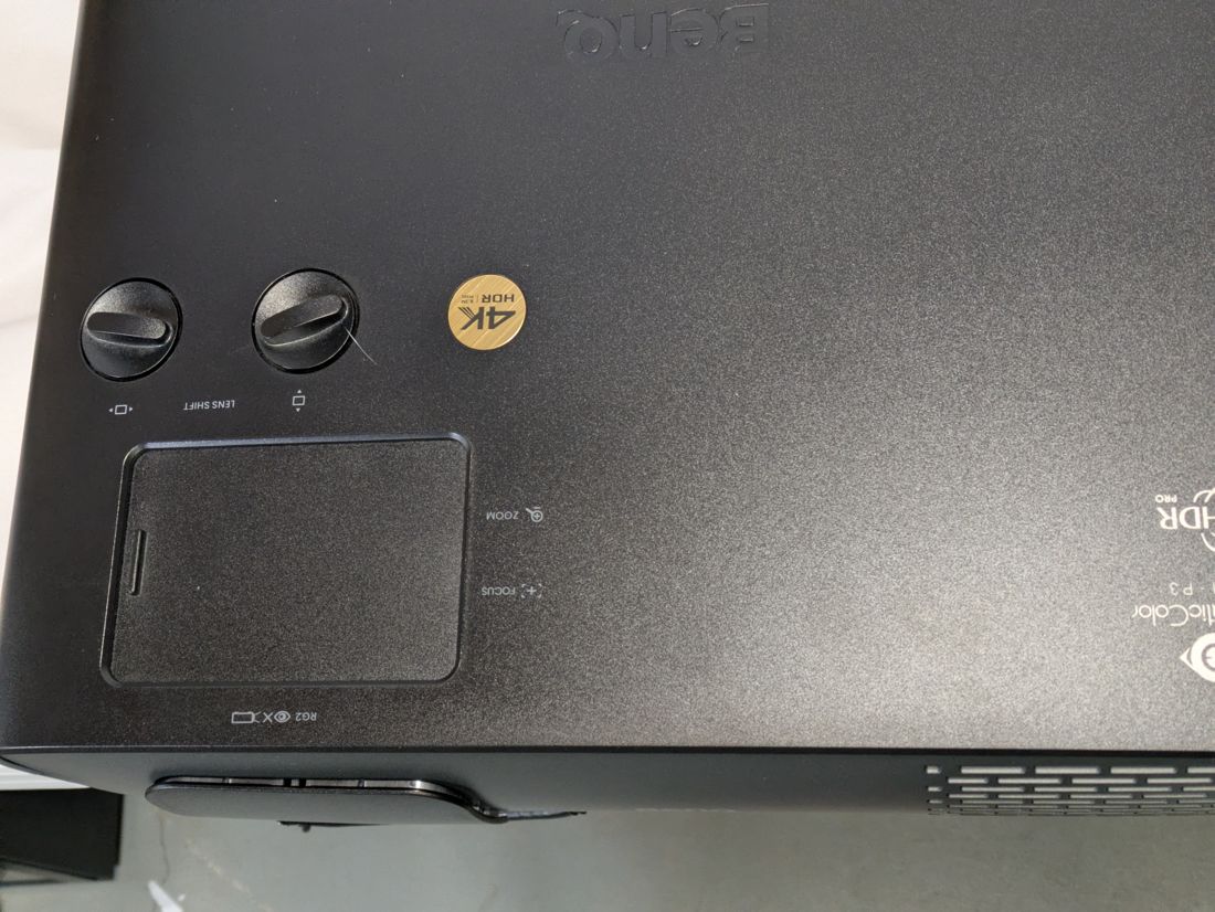 Close-up of the top control area